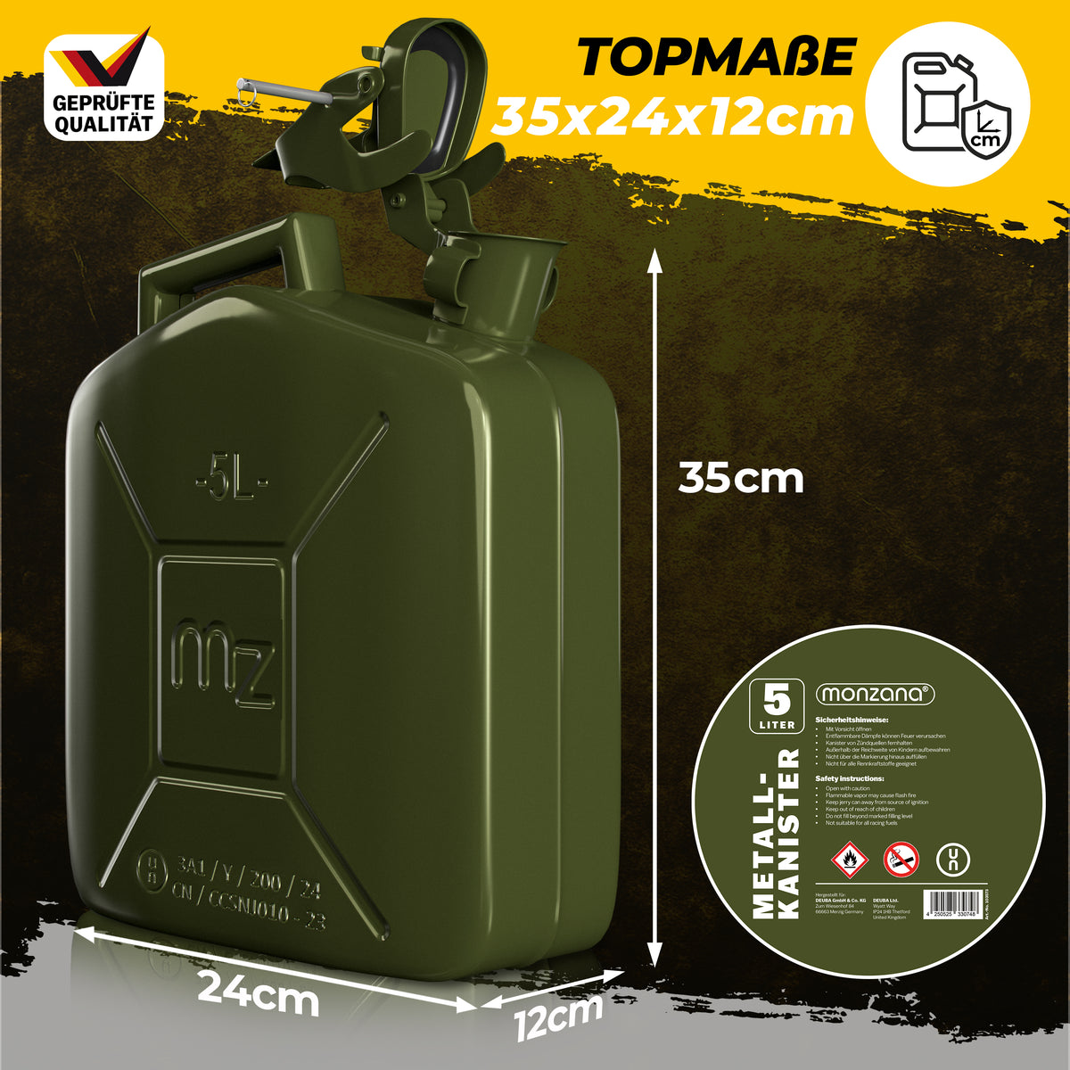 Tanica per benzina metallo 5L