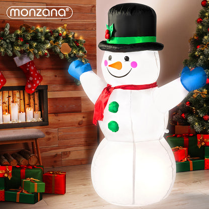Gonfiabile pupazzo di neve XL con luci 120cm