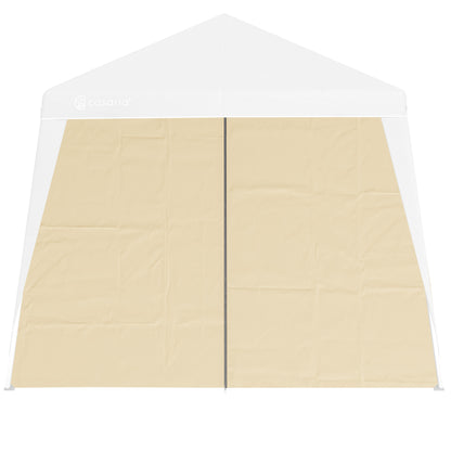 Gazebo pieghevole a parete laterale Capri set di 2 Beige 3x3m