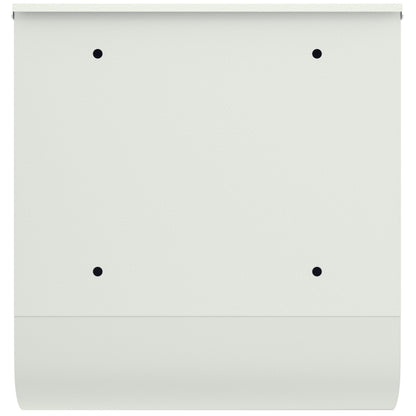 Cassetta postale bianca in acciaio 30,5x8,5x33,5cm