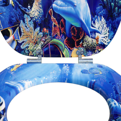 Copriwater fantasia oceano chiusura ammortizzata