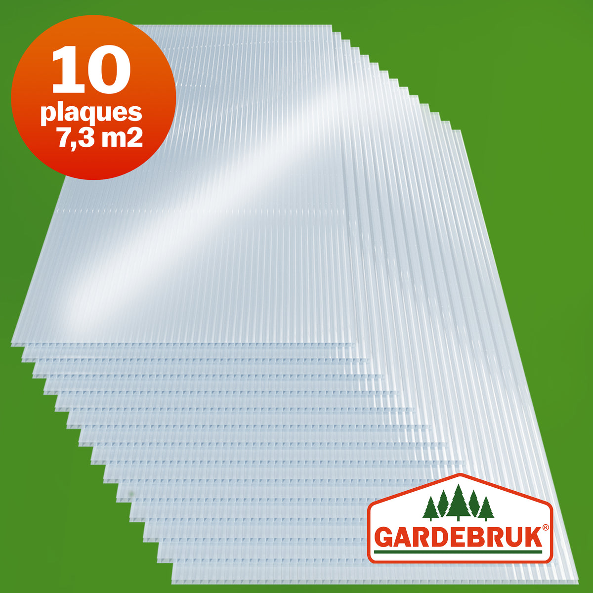 Lastre alveolari set da 10 trasparenti 6mm 7,32m²