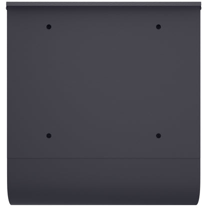 Cassetta postale acciaio nero/argento 30,5x10x33,5cm