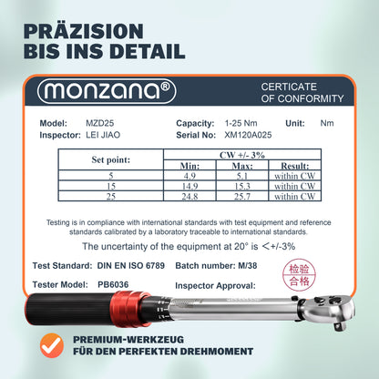 Set di chiavi dinamometriche da 18 pezzi per bicicletta/motocicletta