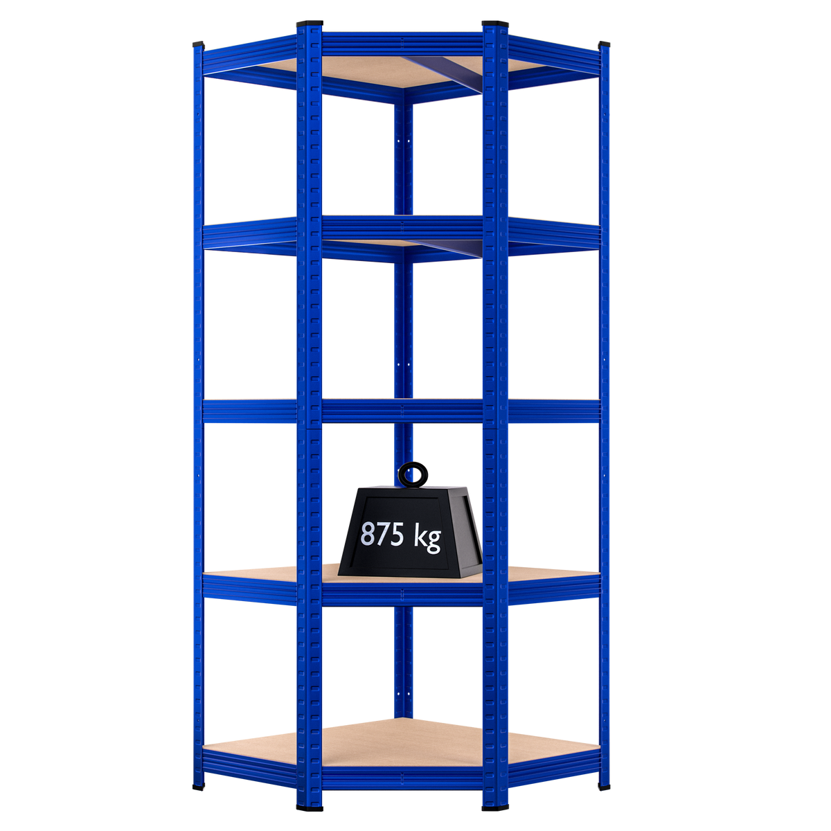 Scaffalatura pesante senza bulloni blu 180x70x40cm zincata 875kg