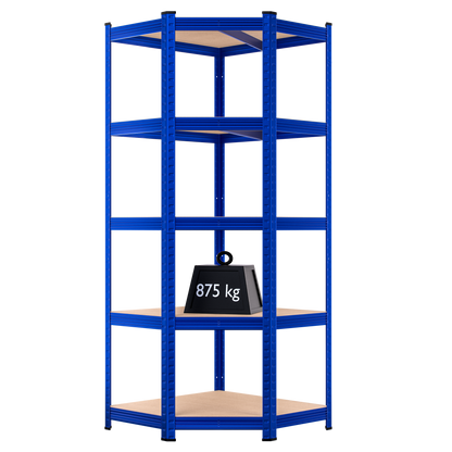 Scaffalatura pesante senza bulloni blu 180x70x40cm zincata 875kg