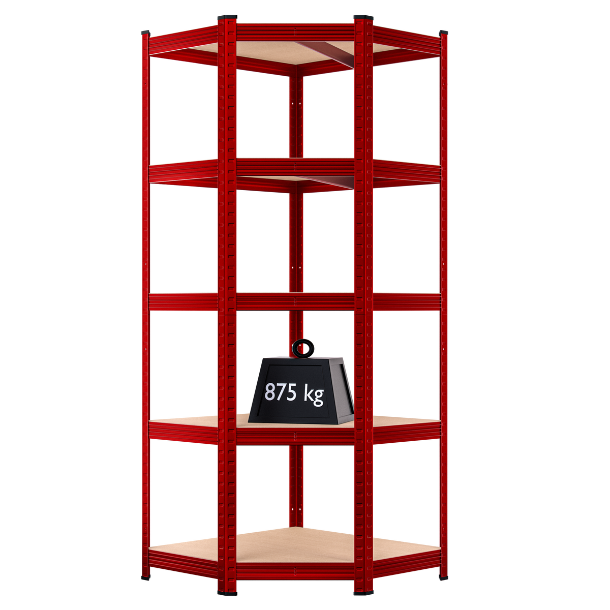 Scaffalature pesanti rosse 180x70x40cm zincate 875kg