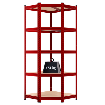 Scaffalature pesanti rosse 180x70x40cm zincate 875kg