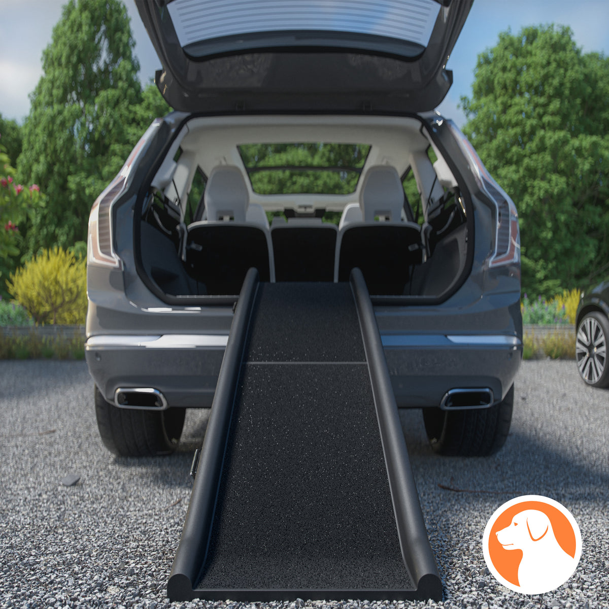 Rampa per cani auto nera 156x40x16cm pieghevole