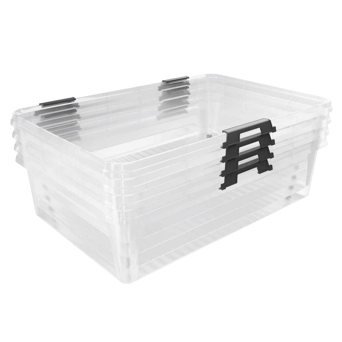 Contenitore di Plastica 4 pz 60x40x17cm 30L