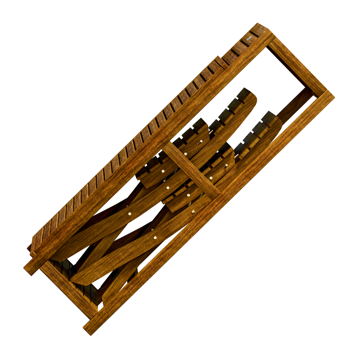 Gruppo di sedute da giardino 3 pezzi in legno d'acacia certificato FSC® pieghevole