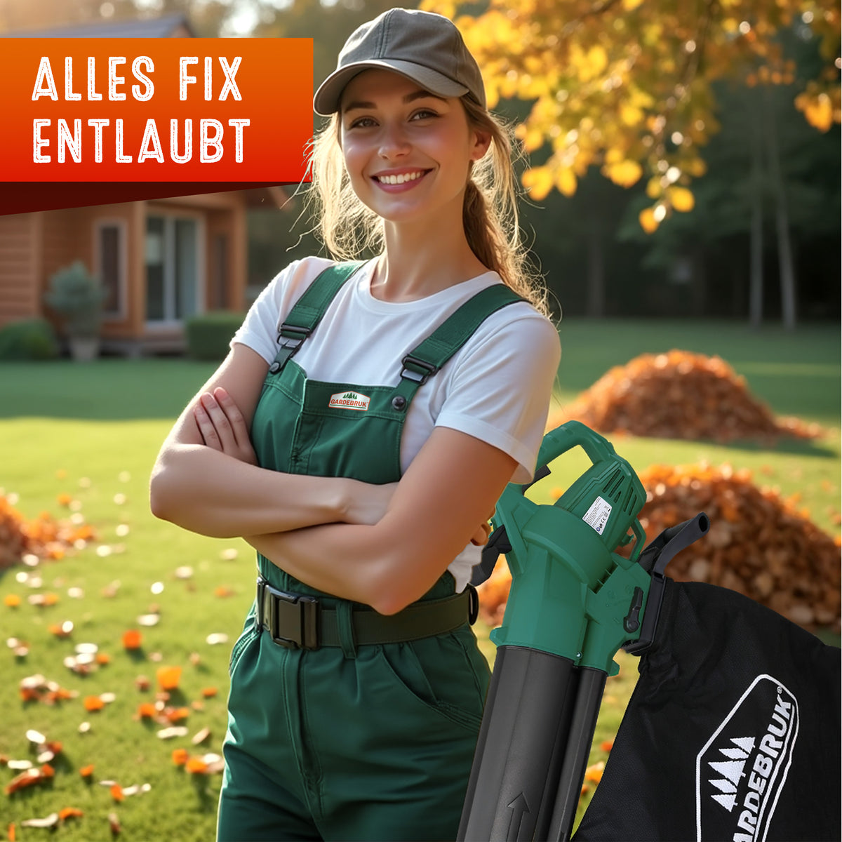 Soffiatore elettrico 45L 3000W tracolla e sacchetto
