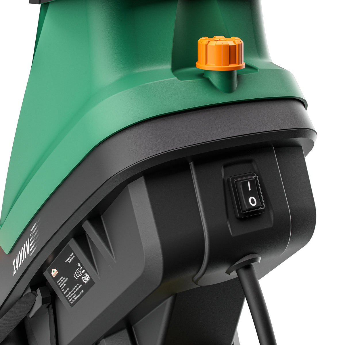 Trituratore elettrico 3100W contenitore di raccolta 50L