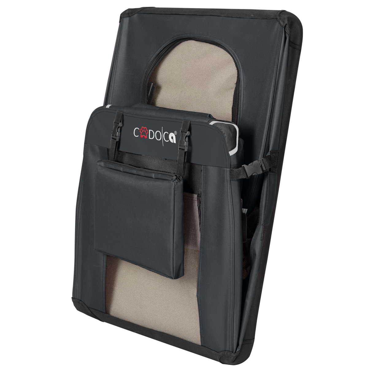 Trasportino per cani antracite S 50x34x36cm pieghevole