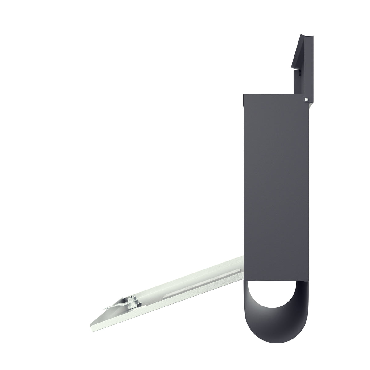 Cassetta postale acciaio nero/argento 30,5x10x33,5cm
