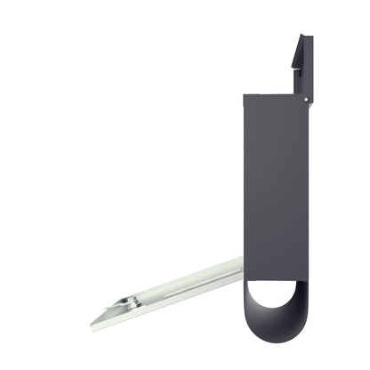 Cassetta postale acciaio nero/argento 30,5x10x33,5cm