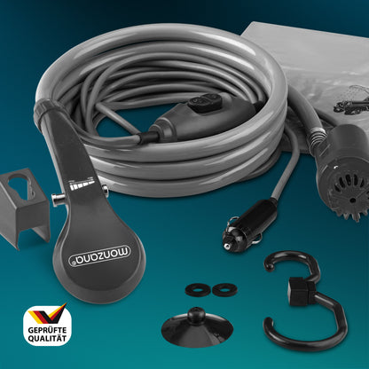 Doccia da campeggio antracite 12V con pompa ad immersione