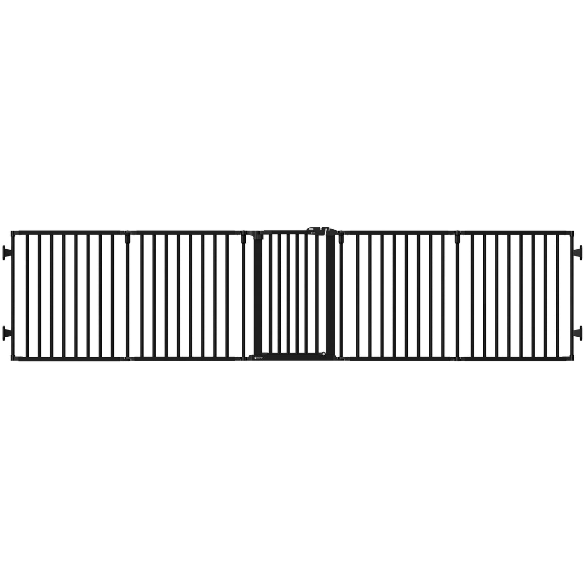 Griglia di sicurezza per caminetto metallo nero 306x77cm pieghevole