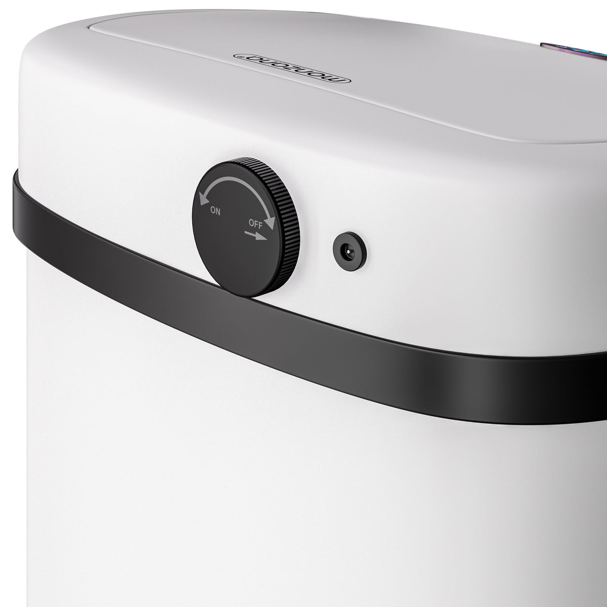 Cestino a sensore in acciaio inox bianco 50L