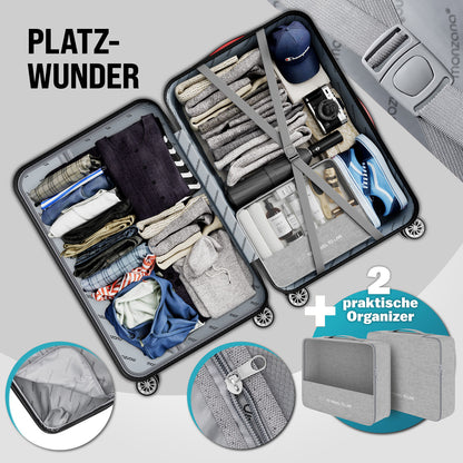 Set di valigie rigide Exopack 3 pezzi champagne Accessori in ABS