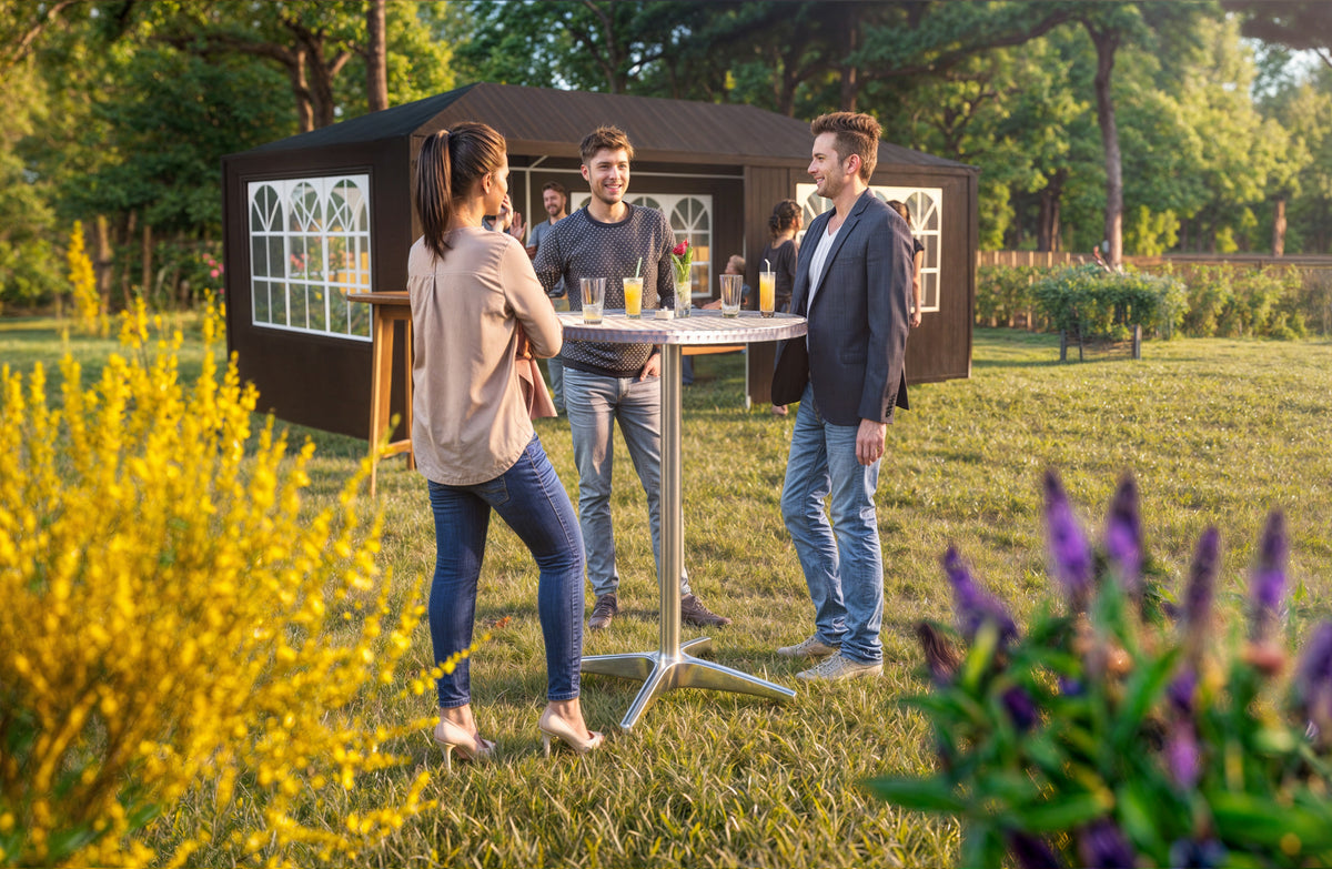 Tavolo bar plegable aluminio - Ø60cm