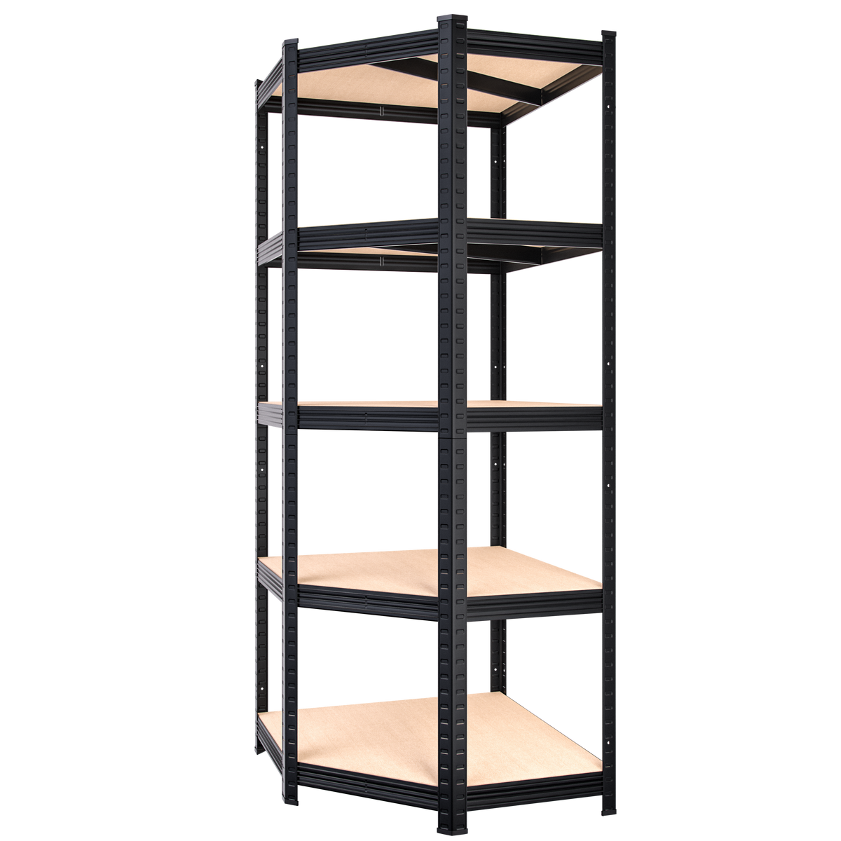 Scaffalatura per carichi pesanti nera 180x70x40cm zincata 875kg
