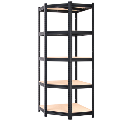 Scaffalatura per carichi pesanti nera 180x70x40cm zincata 875kg