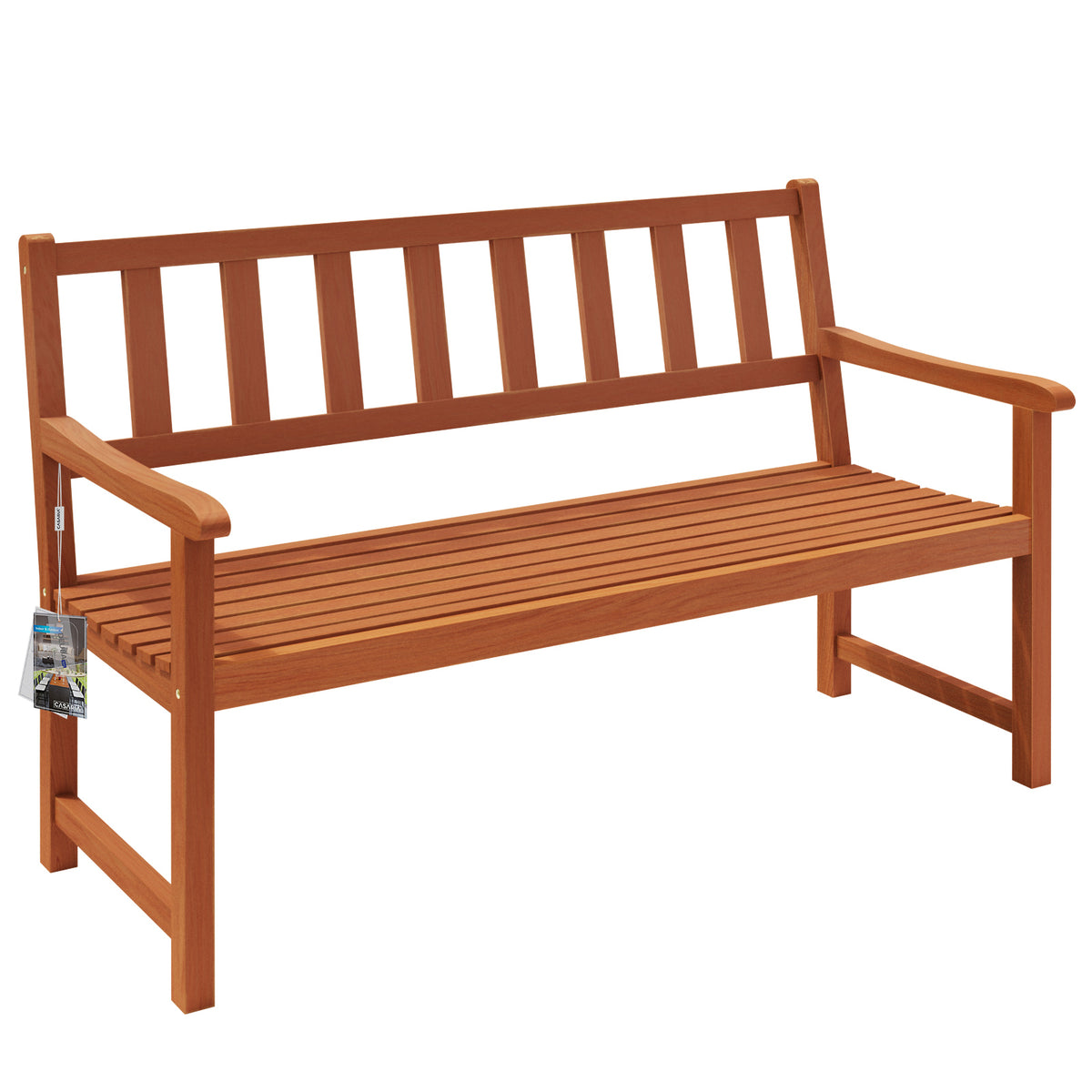 Panca da giardino Kensington legno acacia 120x90x50-58cm