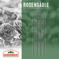 Pilastro per rose metallo nero 200x40cm