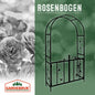 Arco per rose con portoncino metallo nero 115x37x225cm