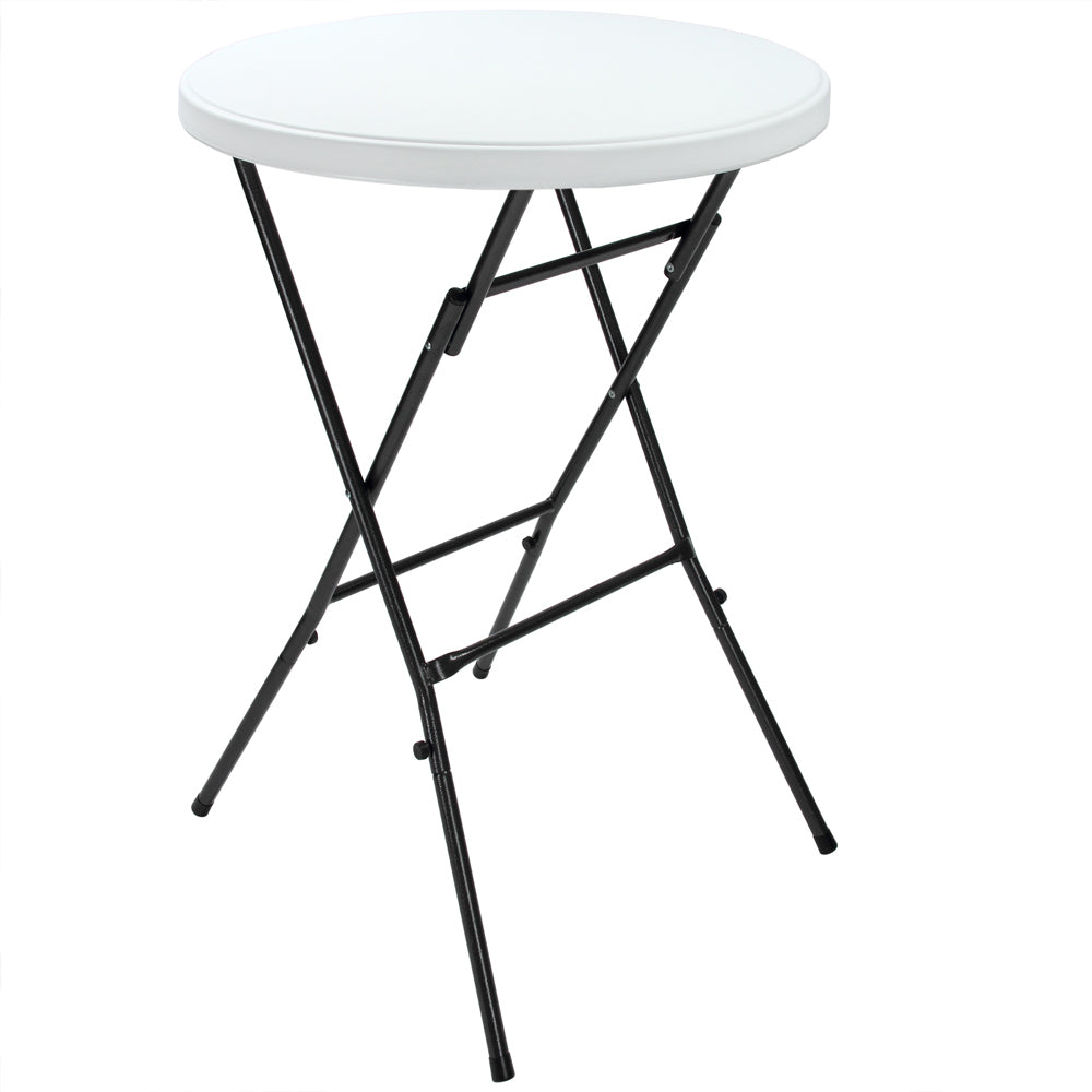 Tavolo bistro pieghevole bianco plastica Ø75cm