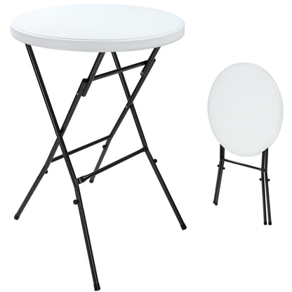 Tavolo bistro pieghevole bianco plastica Ø75cm