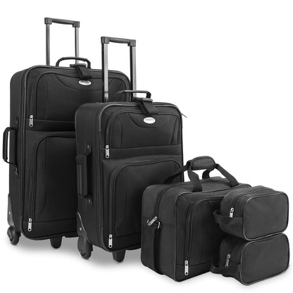 Set 5x Valigie trolley neri