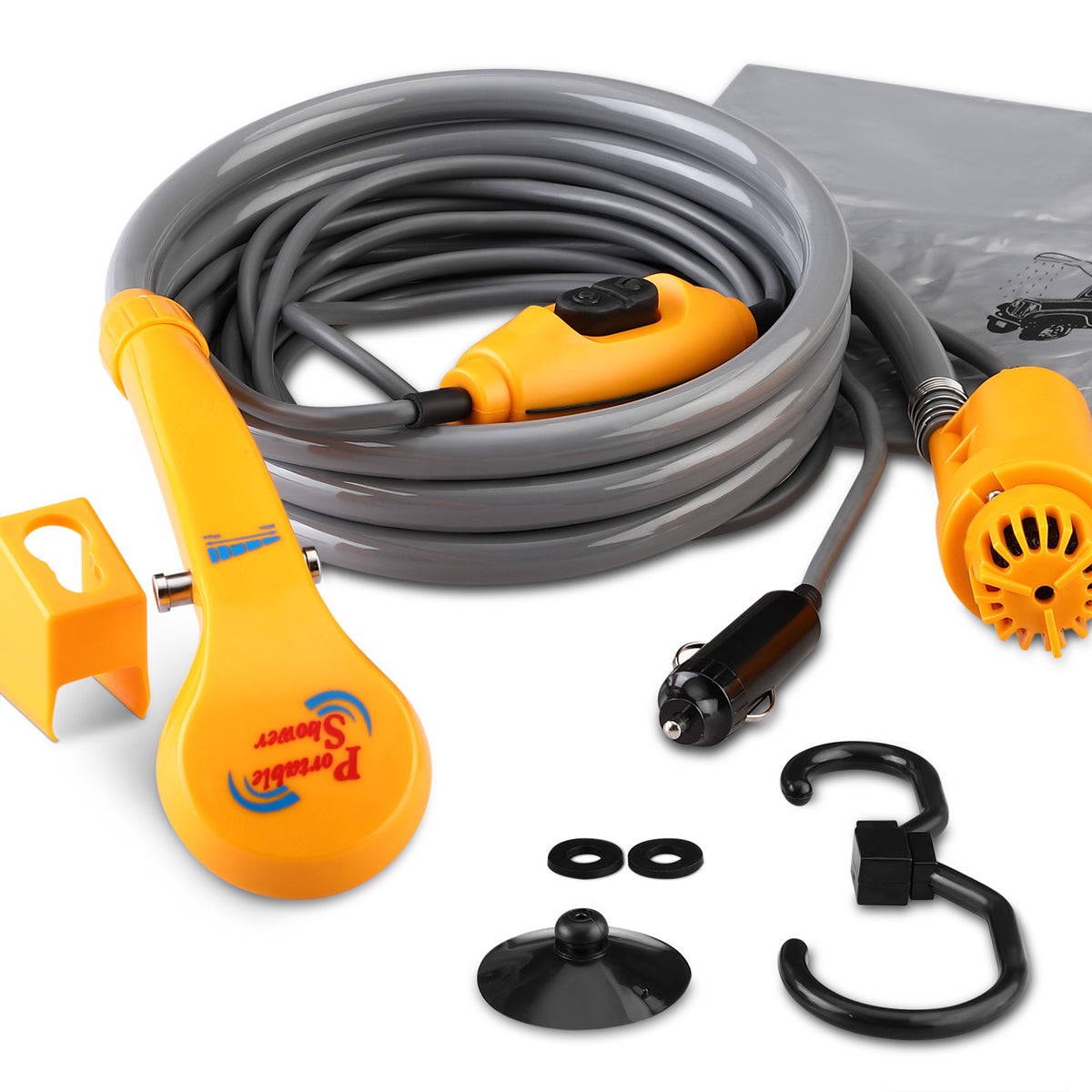 Doccia da campeggio portatile con attacco per auto 12V