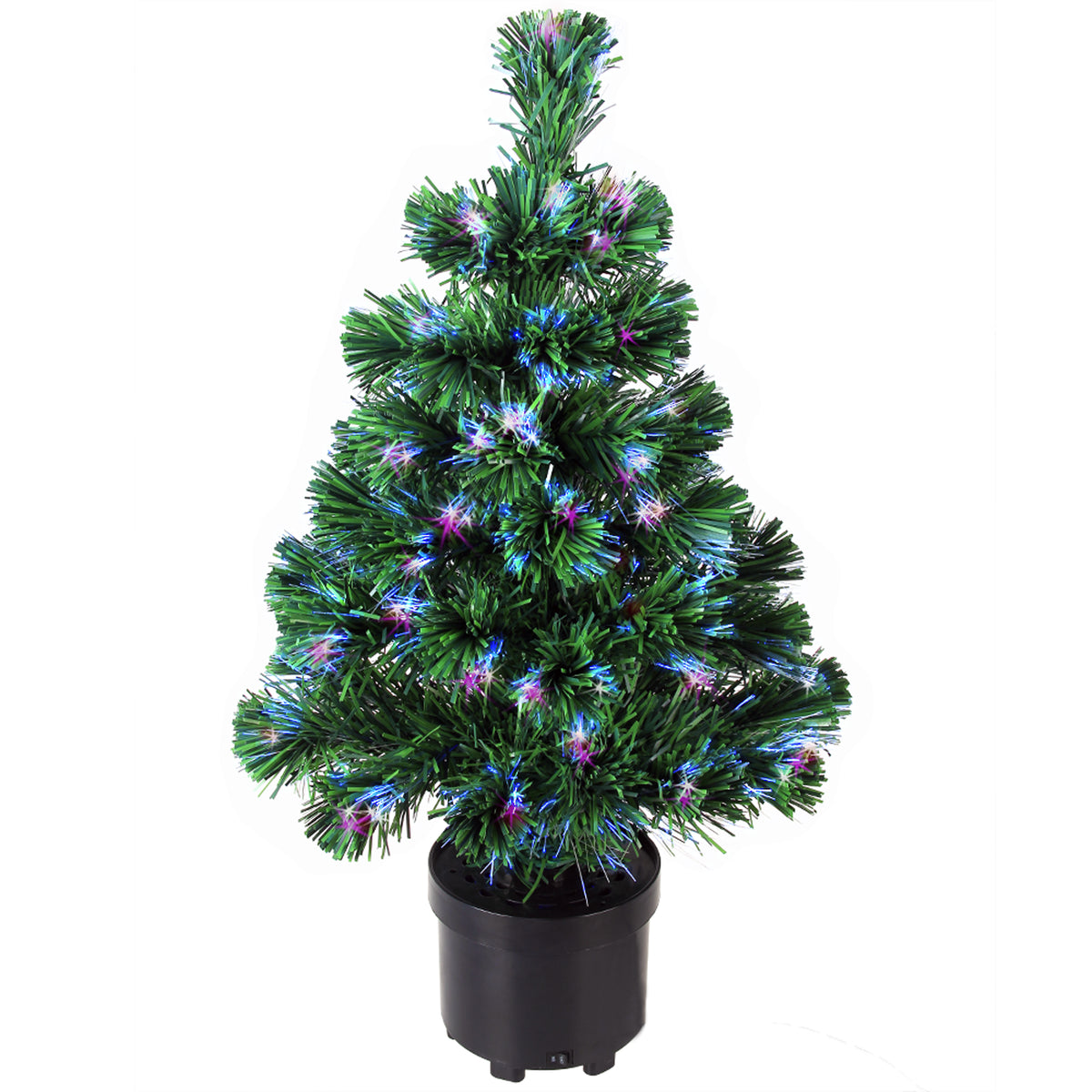 Albero di Natale 66 cm colori cangianti 9 effetti di luce