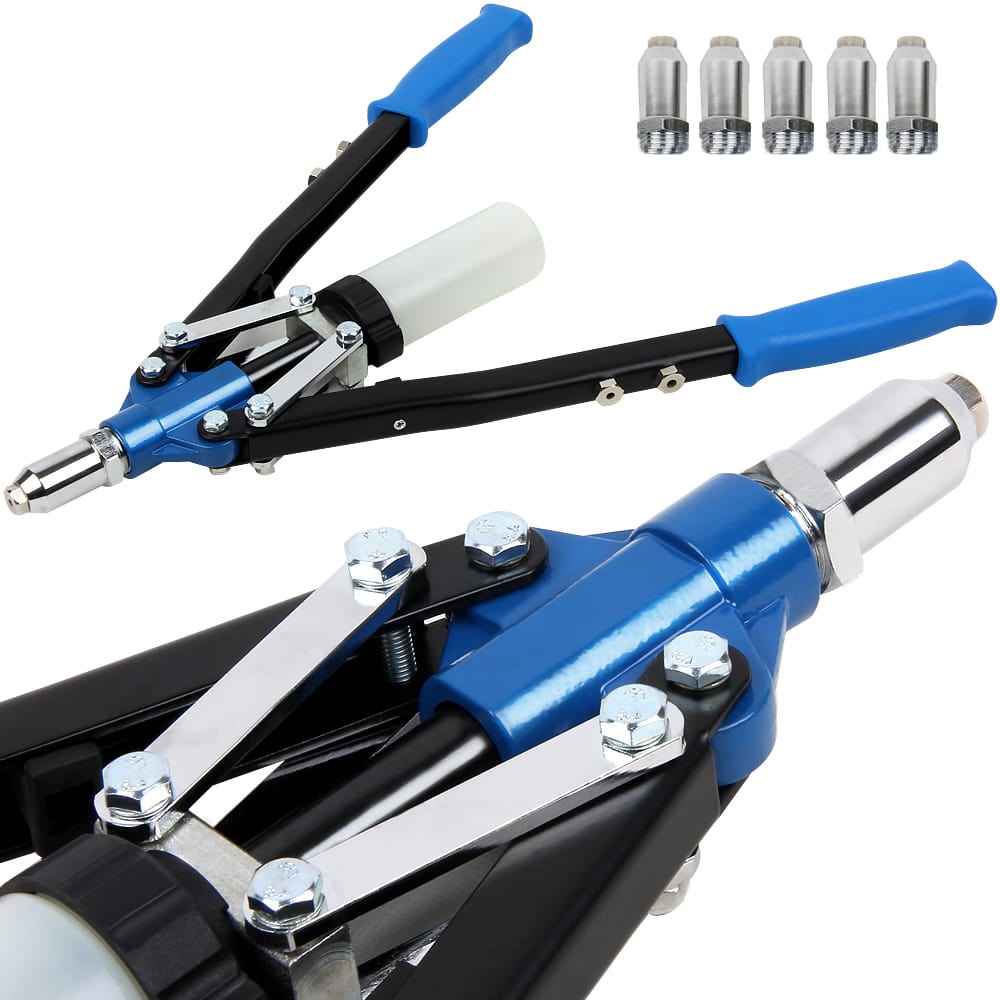 Set Pinza per Rivetti con 5 teste di rivetti