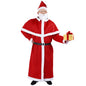 Costume babbo natale 5 pezzi rosso poliestere