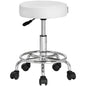 Sgabello girevole altezza regolabile bianco 56x56x46-61cm
