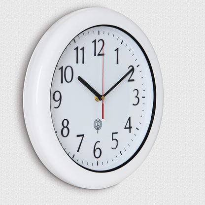 Orologio da parete radiocomandato bianco Ø30cm impermeabile
