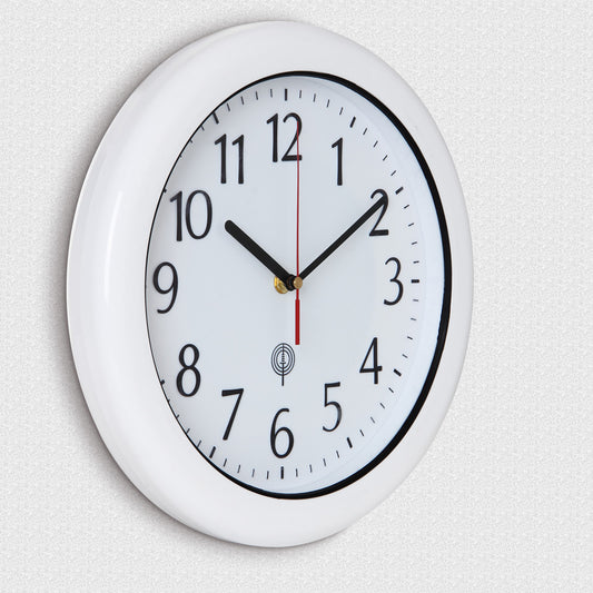 Orologio da parete radiocomandato bianco Ø30cm impermeabile