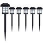 Lampade solari a LED 6 pz nere