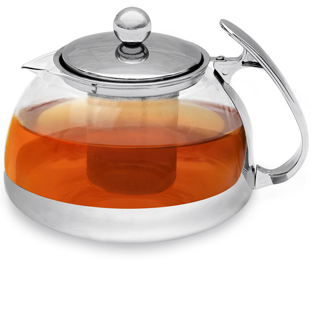 Teiera con filtro rimovibile in acciaio-vetro 1,2l