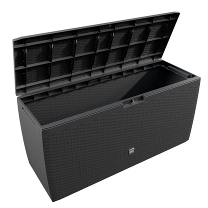 Baule da giardino Rato Plus antracite 114x47x60cm con ruote