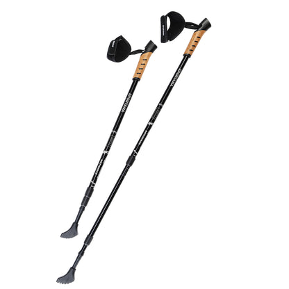 Racchette da Nordic Walking regolabili grigio alluminio