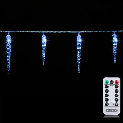 Catena di ghiaccioli LED 10,4m blu