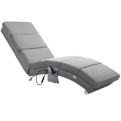 Poltrona relax London grigia tessuto funzione massaggio