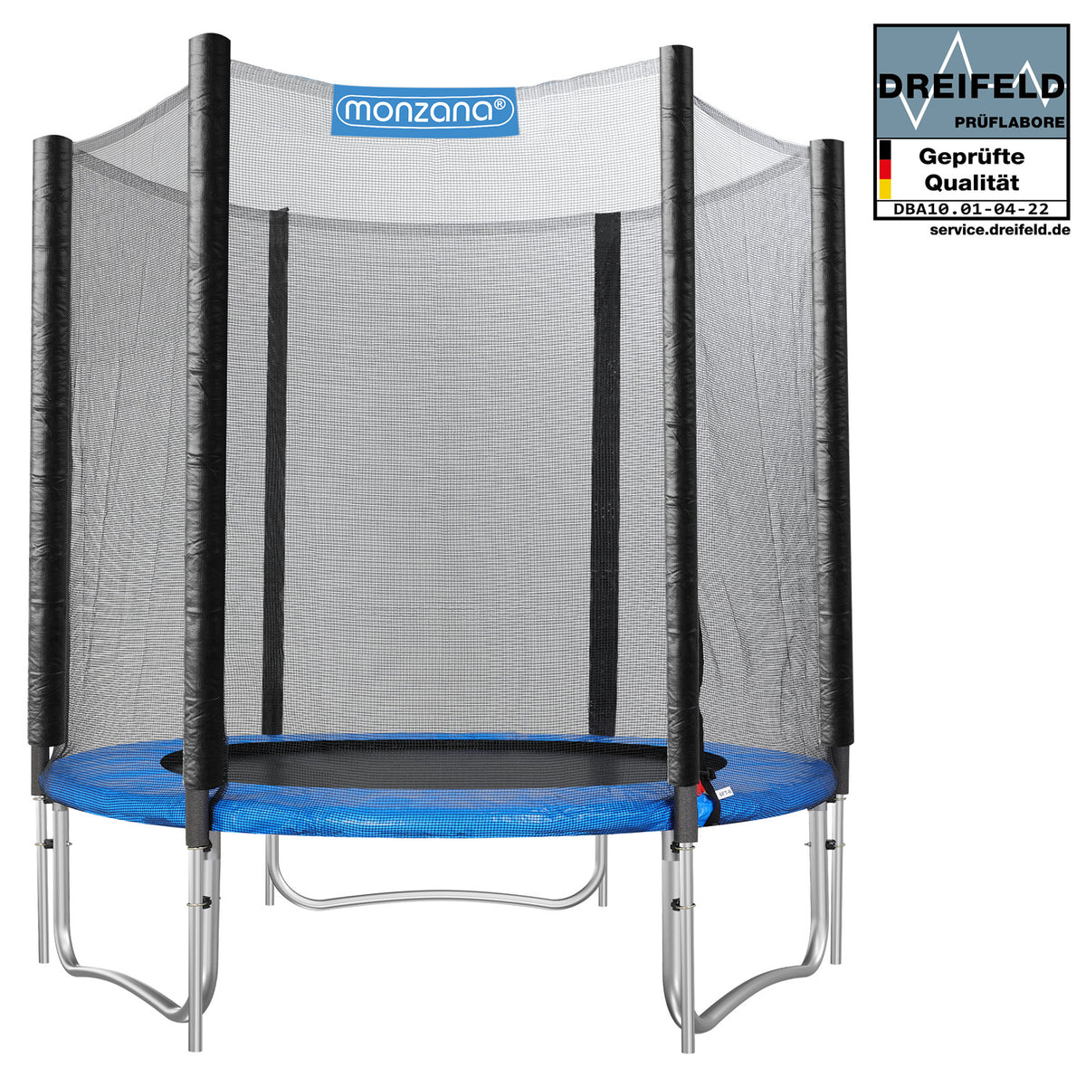 Trampolino elastico Ø183 cm con rete di sicurezza