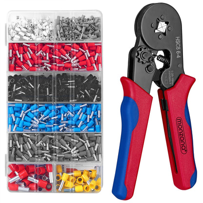 Pinza Crimpatrice con 1200 pezzi Capicorda 0,25-10mm²