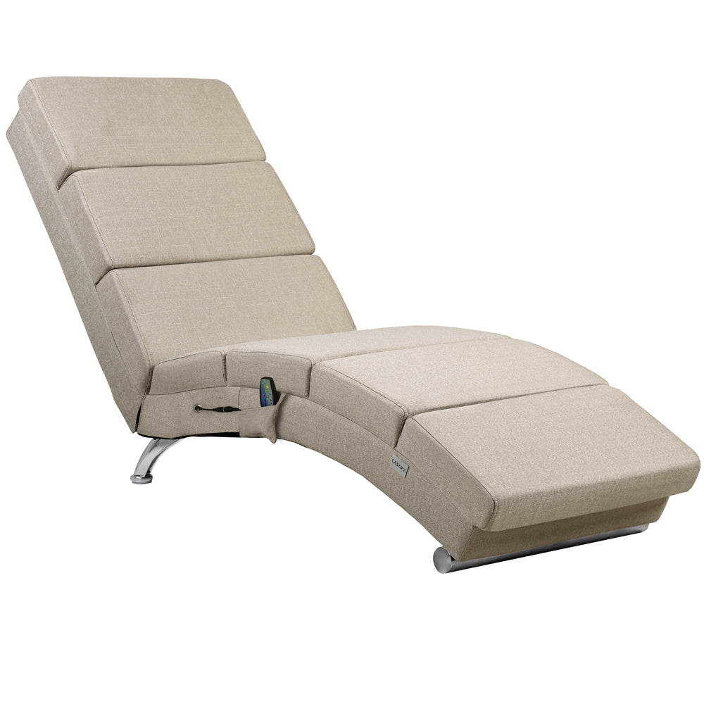 Poltrona relax London crema tessuto massaggiante