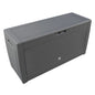 Baule da Giardino 119x48x60cm Grigio Effetto Rattan